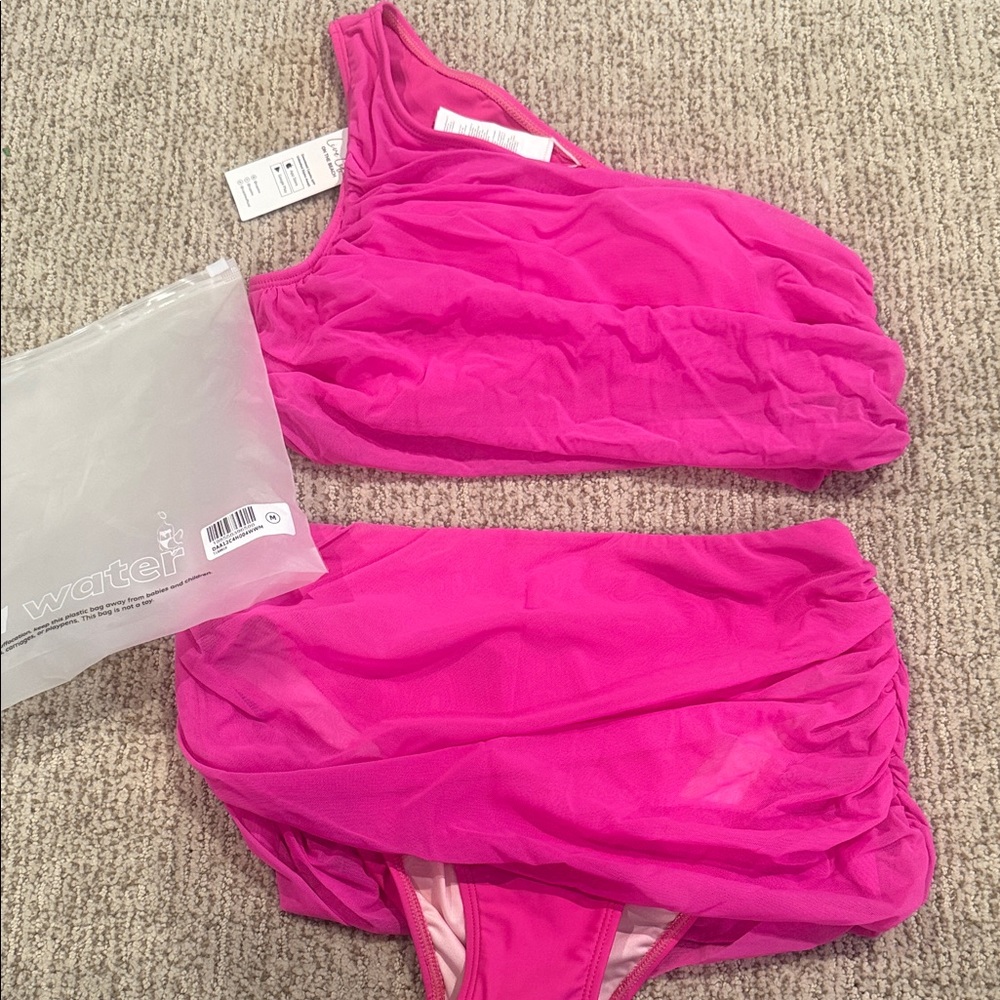 Cupshe Pink One-Shoulder Swimsuit